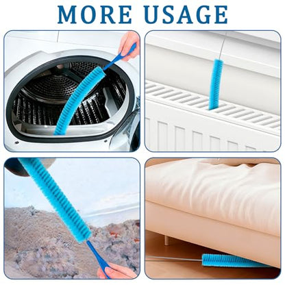 4 Pieces Dryer Vent Cleaner Kit with Dryer Vacuum Hose Attachment | Fits dryer vents and lint traps, universal lint attachments effortlessly clear lint and dust clogged inside ducts