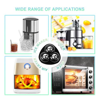 Self Adhesive Appliance Sliders 4 Pack Kitchen & Furniture Rollers | Move Small Appliances Easily 360° Glide No Tools Peel Stick 12lbs Per Wheel - color: Black, size: 4pcs