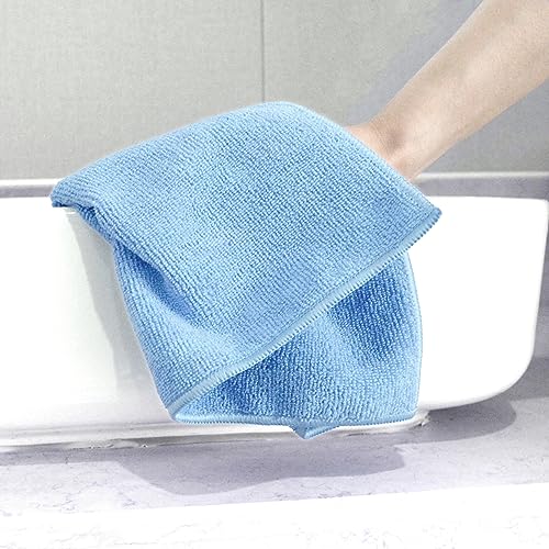 Dri Professional Extra-Thick Microfiber Cleaning Cloth 36 Pack Blue (16IN x 16IN, 300GSM, Commercial Grade All-Purpose Microfiber Highly Absorbent, LINT-Free, Streak-Free Cleaning Towels)