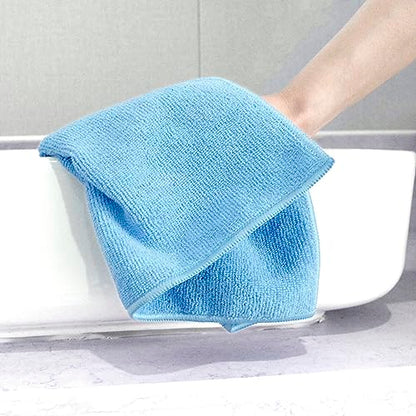Dri Professional Extra-Thick Microfiber Cleaning Cloth 36 Pack Blue (16IN x 16IN, 300GSM, Commercial Grade All-Purpose Microfiber Highly Absorbent, LINT-Free, Streak-Free Cleaning Towels)
