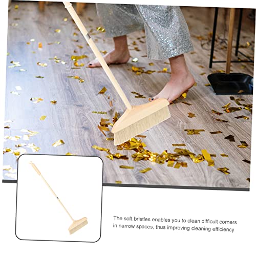 SECFOU Camping Broom Soft Bristle Floor Sweep Long Handle Broom Dust Brush for Indoor Cleaning