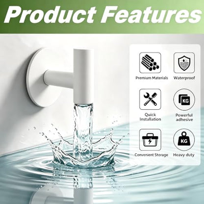 Heavy Duty Towel Hooks, Stainless Steel White Adhesive Hooks for Coat, Bags, Towels, Robes, Hats, Aprons – No Drill Bathroom, Kitchen, Hotel Wall Hooks (4 Pack) - color: White, size: Adhesive "T" Shape- 4 Pack