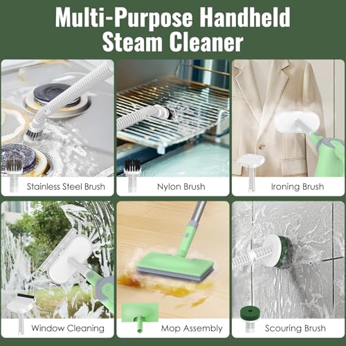 FEPPO Steam Mop & Detachable Handheld Steam Cleaner for Home and Floor Cleaning, 15s Heat-Up, 230°F Floor Steamer for Deep Cleaning with Multi-purpose Attachments Hardwood Floors, Tile,Grout,Furniture