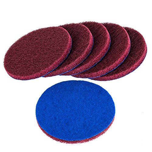 Kichwit 6-Pack Replacement Scrub Pads, Red (5 Inch) - color: Red