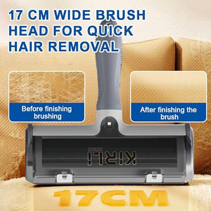 Pet Hair Remover Roller - Reusable Lint Roller for Dog and Cat Hair - Professional Fur Remover Tool for Furniture, Couch, Carpet, Bed - Heavy Duty Animal Hair Cleaner - color: Gray