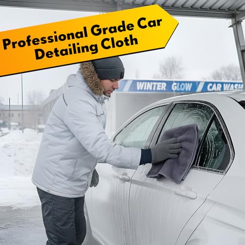Nuenen Microfiber Cleaning Cloths for Cars 16 x 16 Inch Ultra Absorbent Car Towels Drying Reusable Cleaning Supplies House Kitchen Window Microfiber Towel (Gray,60 Pcs) - color: Gray