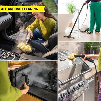 Kärcher Steam Cleaner, Multi Purpose, Power Steamer, Chemical-Free, 40 Sec Heat-Up, for Grout, Tile, Hard Floors, Appliances & More - SC 3 Easy Fix - style: SC 3 EasyFix