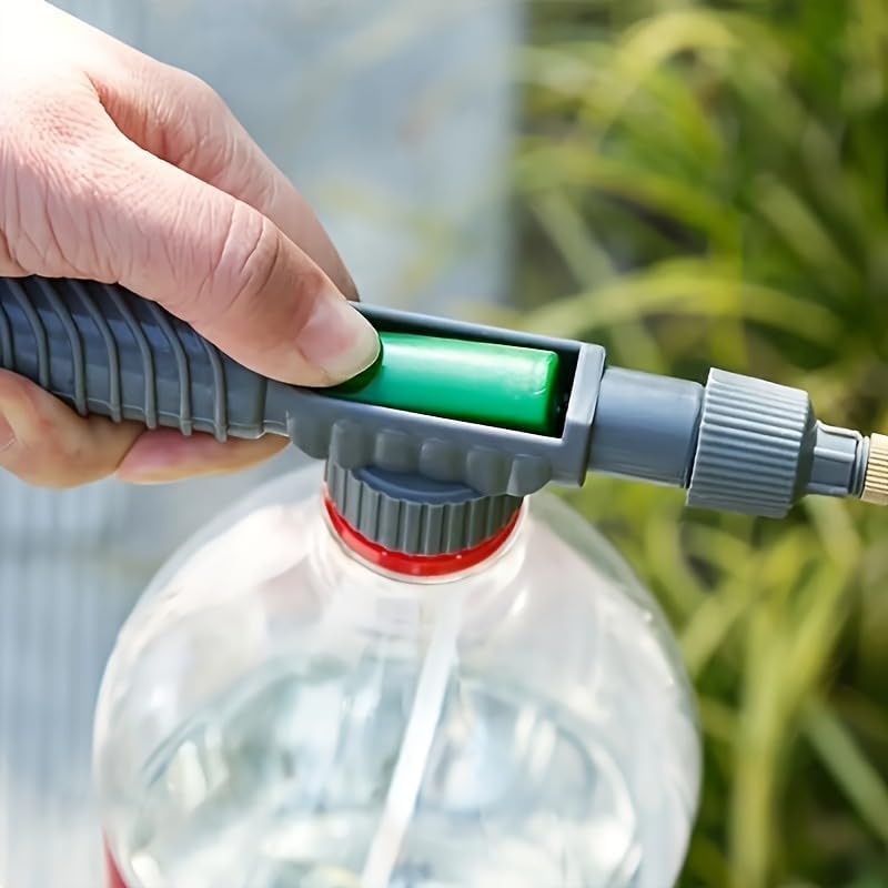 High Pressure Bottle Sprayer Wand – Adjustable Nozzle Mist/Stream, Fits Standard Drink & Soda Bottles, Portable Handheld Spray Gun for Gardening, Plants, Cleaning & Outdoor Watering Tools