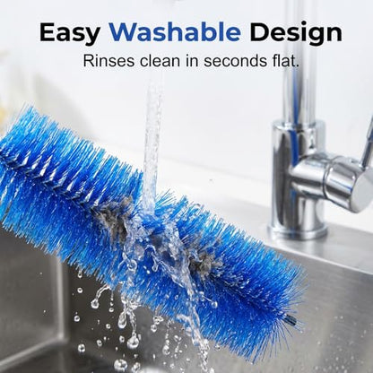 Fan Cleaning Brush, Microfiber Duster for Electric Fan and Blind, Reusable Cobweb Dust Collector, Non-Disassembly Cleaning (Blue, 2 PCS) - color: Blue , 2 Pcs