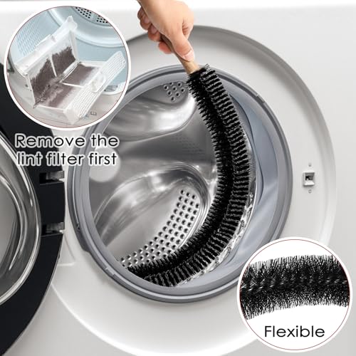 Dryer Vent Cleaner Kit, 2 Pack Dryer Lint Brush, 30 Inch Long Flexible Lint Remover, Refrigerator Coil Cleaning Brush, Home Essentials (Long-Style) - size: Long-style