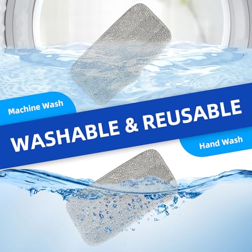 4 Packs Steam Mop Pads for SLSM-001 Steam Cleaner Handheld 6-in-1 Multi-Function Washable, Reusable Microfiber Steam Mop Cloth Replacement Mop Pads
