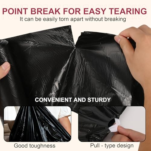 30 Gallon Large Drawstring Trash Bags, 30 Count Heavy Duty Garbage Bags, Thick & Strong, Leak Proof, Tear Resistant, for Kitchen, Outdoor, Commercial, Home, Office, Fits Big Trash Bins - color: Black-30 Count