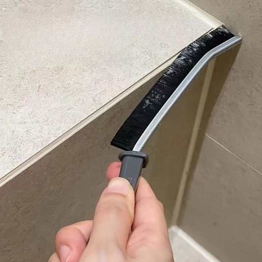 Rubber Gap Cleaning Brush for Tight Spaces - Ergonomic Handle, Flexible Bristles for Kitchen, Bathroom Tiles, Window Seams - Hard to Reach Cleaner Tool