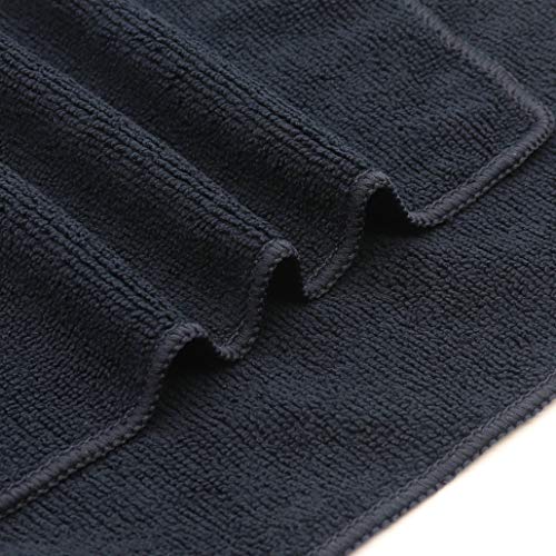 Microfiber Cleaning Cloth, Washcloths, 12x12 inch, 10 Pack, Black | Fast Drying Dish Cloths for Washing Dishes, Ultra Absorbent Dish Rags, Lint Free Cleaning Rags For House&Kitchen - color: Black