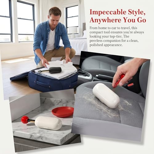 2-in-1 Lint Roller Washable Lint Remover for Clothes Dust Furniture Carseats Pet Hair Reusable Portable Home Outdoor Travel Cleaning Tool (White) - color: White