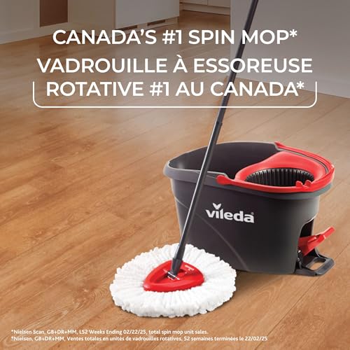 Vileda EasyWring Microfibre Spin Mop & Bucket Floor Cleaning System