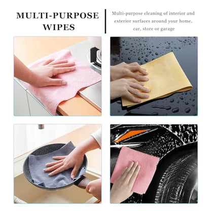 50PCS Microfiber Towel Roll, 12×11.6 inch Washable Tear Away Cleaning Cloth, Reusable Ultra Absorbent Rags Scratch Free Quick Drying Towel Roll, Lint-Free Cloth for Car (Yellow) - color: Yellow