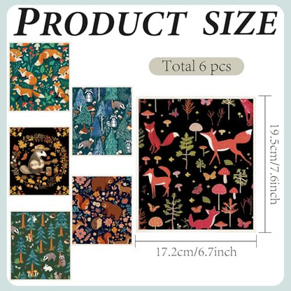 CREATCABIN Swedish Dishcloths for Kitchen 6Pcs Animal Dish Towel Reusable Washable Absorbent Dish Towel Rags Cellulose Cleaning Sponge Cloth No Odor for Home Table Cooking Forest 6.7x7.6 Inch - style: Animal