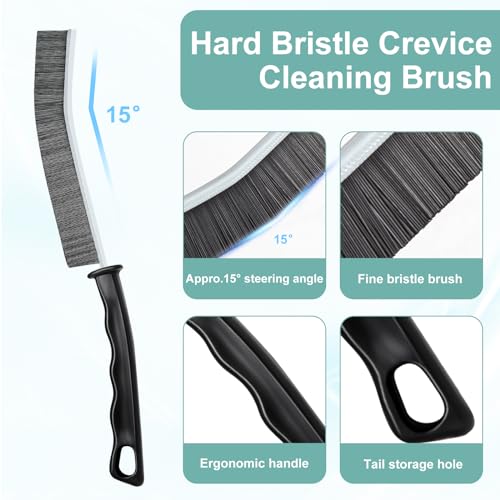 Crevice Cleaning Brush, Hard Bristle Brush for Cleaning, Multifunctional Gap Cleaning Brush Tool, Household Cleaning Tools for Kitchen, Bathroom, Toilet, Sink, Bathtub (5PCS)