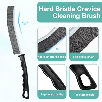 Crevice Cleaning Brush, Hard Bristle Brush for Cleaning, Multifunctional Gap Cleaning Brush Tool, Household Cleaning Tools for Kitchen, Bathroom, Toilet, Sink, Bathtub (5PCS)