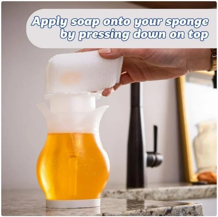 Soap Dispenser ~ Soap Daddy Dispenser for Kitchen, Refillable, BPA Free Plastic, White, 1 Count