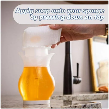 Soap Dispenser ~ Soap Daddy Dispenser for Kitchen, Refillable, BPA Free Plastic, White, 1 Count