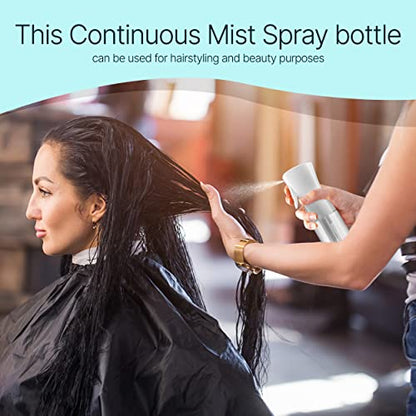 BeautifyBeauties Hair Spray Bottle – Ultra Fine Continuous Water Mister for Hairstyling, Cleaning, Plants, Misting & Skin Care (Clear, 6.8 Ounces) - color: Clear, size: 6.8 Ounces
