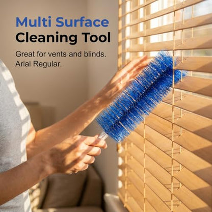 Bendable Microfiber Head, 2026 Upgraded Reusable Dust Remover, Washable Fan Cleaning Brush, for Electric Fans, Car Vents, Curtain，Blue：4 - color: Blue