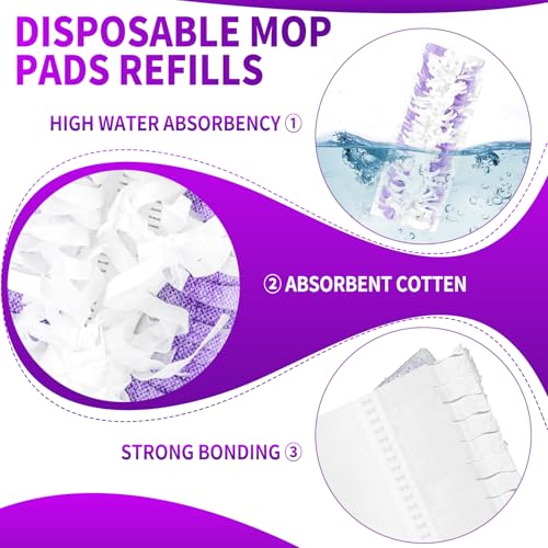 25 Count Disposable Pads for Swiffer Power Mop,Replacement for Swiffer Mopping Pads Refills Compatible with Swiffer Power Mop Pads,Multi-Surface Safe on All Finished Floors Cleaning - size: 25