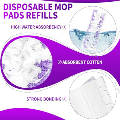 25 Count Disposable Pads for Swiffer Power Mop,Replacement for Swiffer Mopping Pads Refills Compatible with Swiffer Power Mop Pads,Multi-Surface Safe on All Finished Floors Cleaning - size: 25
