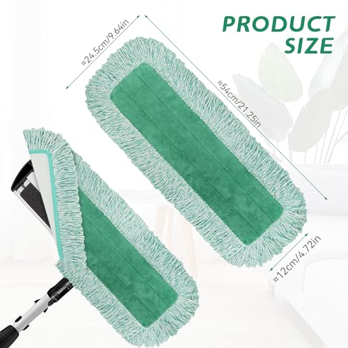 Dust Mop Pads for Rubbermaid Commercial Microfiber Dust Mop - 18 inch Mop Head Replacement with Fringe - Reusable Wet & Dry Cleaning Flat Mop System 18" 17" Refill for Multi-Surface Floor - 8 Pack - color: 8 Pack