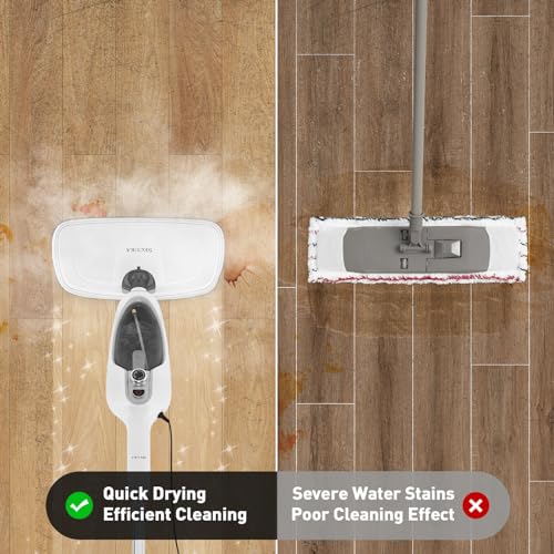 Secura Steam Mop 10-in-1 Convenient Detachable Steam Cleaner, White Multifunctional Cleaning Machine Floor Steamer with 3 Microfiber Mop Pads