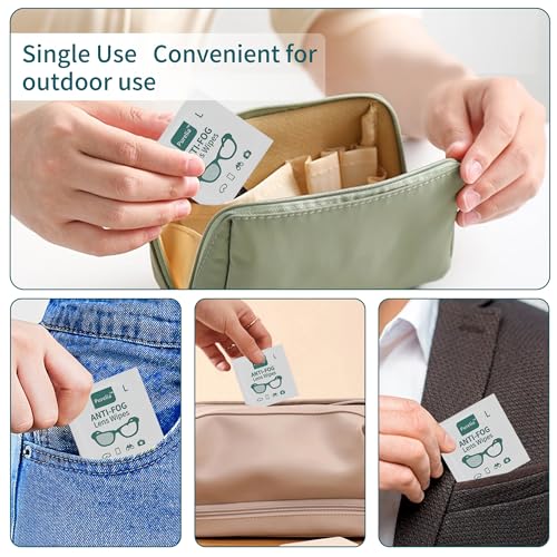 Anti-Fog Lens Wipes (12x12cm) – Larger Size, 100-Count, Individually Wrapped, Pre-Moistened Cleaning Sheets for Glasses, Goggles & Screens, No-Residue, Streak-Free Fog Prevention