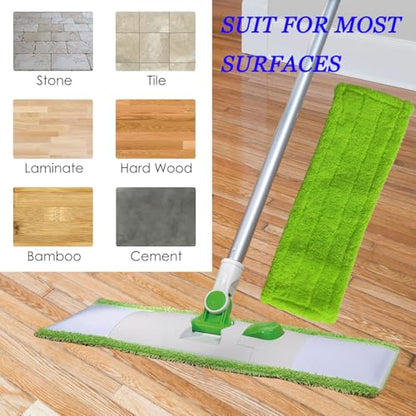 4 Pack Reusable Mop Pads Compatible with 3M Scotch-Brite M-005 Floor Mops, Microfiber Hardwood Floor Mop Pads Wet or Dry Use mop,Fit for Folding mop 15in*3.9in mop Head - size: 4-pack
