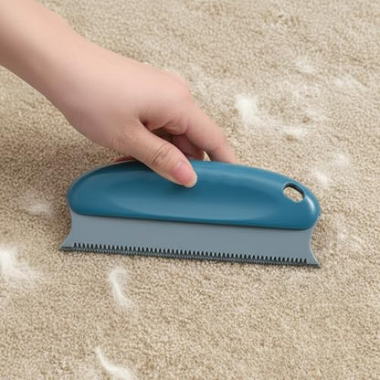 Pet Hair Remover Lint Removal Tool Loose Fur Scraper Brush for Sofa Carpet Rug Couch Fabric Furniture Clothing(Dark Blue) - color: Dark Blue