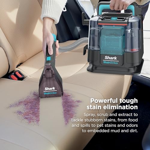 Shark StainStriker Portable Carpet and Upholstery Cleaner with On Board Self Clean, Spot, Stain and Odor Eliminator, 2 Tools, 2 Solutions, Charcoal - style: StainStriker + 2 Tools