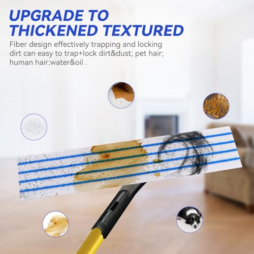 Replacement Disposable Microfiber Pad Fit for Rubbermaid Quick Connect Mop System - 30 Pack Wet & Dry Commercial Cleaning Refills with Scrubbing/Scouring Stripes Fit for Any Flat System 17 and 18 Inch - color: 18 Inch-30pack-blue&white-disposable