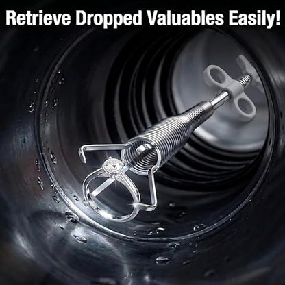Drain Snake, Drain Clog Remover - Gutter Cleaning Tools Drain Cleaner for Toilet Sewer Shower Kitchen Bathroom Tub Clogged Drains Opener Cleaning Tool, Flexible Grabber Claw Pick Up Reacher (79 inch) - color: 79 inch