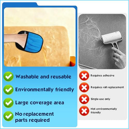 Carpet Rake for Pet Hair Removal, 54" Adjustable Long Handle 3 in 1 Carpet Rake & Pet Hair Removal Gloves for Cat Dog Fur Remover for Carpets, Rugs, Mats and Furniture(with 2 Hooks) - size: Carpet Rake & Hair Removal Gloves