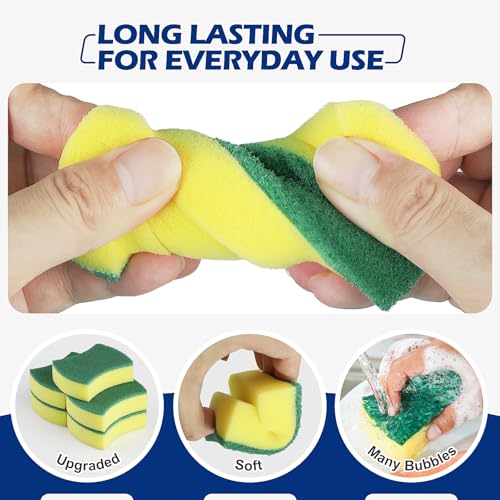 Kitchen Cleaning Sponges,24 Pack Eco Non-Scratch for Dish,Scrub Sponges - size: 24 pack