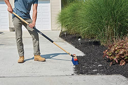 Harper 24 Inch Push Broom with Stiff Bristles, Premium Heavy Duty Outdoor Wet/Dry Rough-Surface, for Mulch, Gravel, Oil Dry, Dirt, Soil, with Long Wooden Handle - style: Premium Outdoor Wet/Dry Rough-Surface Push Broom