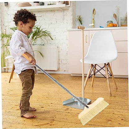 Solid Wood Bristle Broom Household Cleaning Soft Bristle Broom Soft Cleaning Brush Kitchen Hardwood Floor Household Khaki Solid Wood - color: Khaki