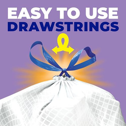 Hefty Ultra Strong Signature Scents 13 Gallon Trash Bags, Lavender Vanilla Bliss Scent, Tall Kitchen Trash Bags with 25% More Scent Technology, White, 80 Count - style: Lavender Vanilla Bliss
