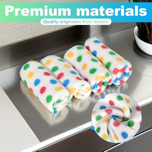 Microfiber Cleaning Cloth,12 Pack Cleaning Rags, Cleaning Towels with Polka dots, Absorbent, Streak Free, Non-Abrasive, Reusable and Washable, 10"X10" - color: Polka Dots 10 Pack