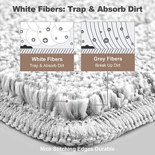 JOYMOOP Mop and Bucket with Wringer Set with 61" Mop Handle with Flexible 13" Flat Head with 8 pcs Microfiber Mop Pads - White