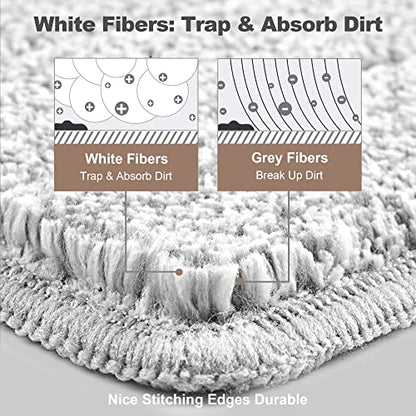 JOYMOOP Mop and Bucket with Wringer Set with 61" Mop Handle with Flexible 13" Flat Head with 8 pcs Microfiber Mop Pads - White