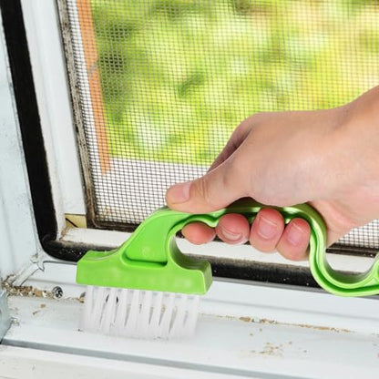 4 Pcs Window Track Cleaning Tools Set - Crevice Brushes for Efficient Cleaning of Window Grooves and Tight Spaces, Durable and Easy to Use