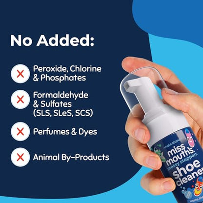 Miss Mouth's Messy Eater Stain Treater and Messy Steppers Shoe Cleaner Magic Duo - Stain Remover for Clothes, Carpet, Upholstery and Shoe Cleaner for Sneakers, Leather, Cloth, Mesh - style: Combo Pack