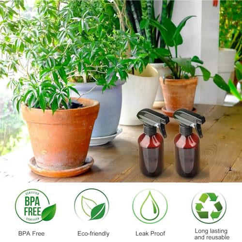 Teyssor Spray Bottles Water Spray Bottle - BPA Free - 10 oz/300 ml Plastic Refillable Containers Fine Mist Small Spray Bottle with Adjustable Nozzle for Hair, Cooking, Cleaning - color: Clear-1 pack
