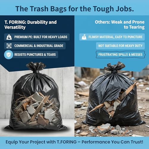 25-30 Gallon Trash Bags Unscented, 31'' x 35'', Black, 120 Count | Large 20+ Gal Garbage Bag,Plastic Can Liners,Fit 93 - 112 Liter Bins,Multipurpose for Home, Office, Daily Household Use - color: 25-30 Gallon | 120 Count
